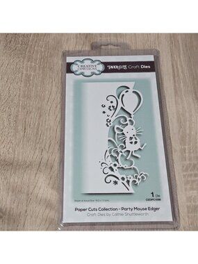 Creative Expressions Paper Cuts Collection Party Mouse Edger Die CEDPC1098  New